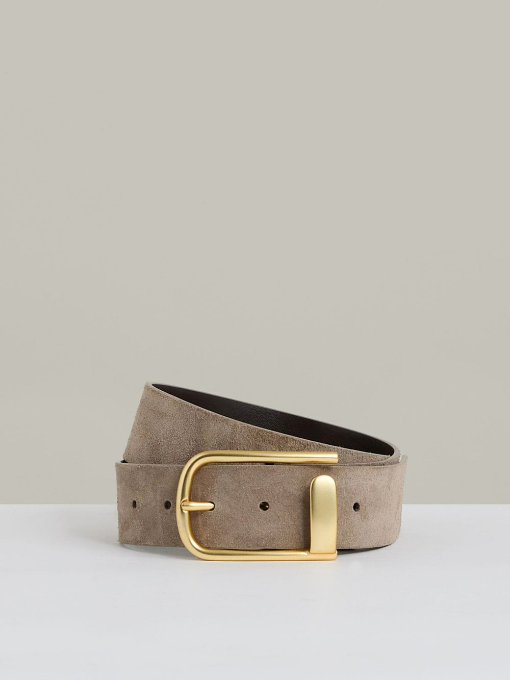 Leather Half Keeper Belt Grey | Women