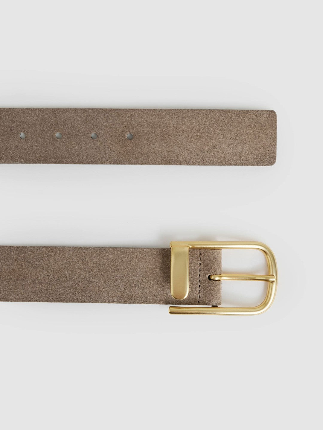 Leather Half Keeper Belt Grey | Women