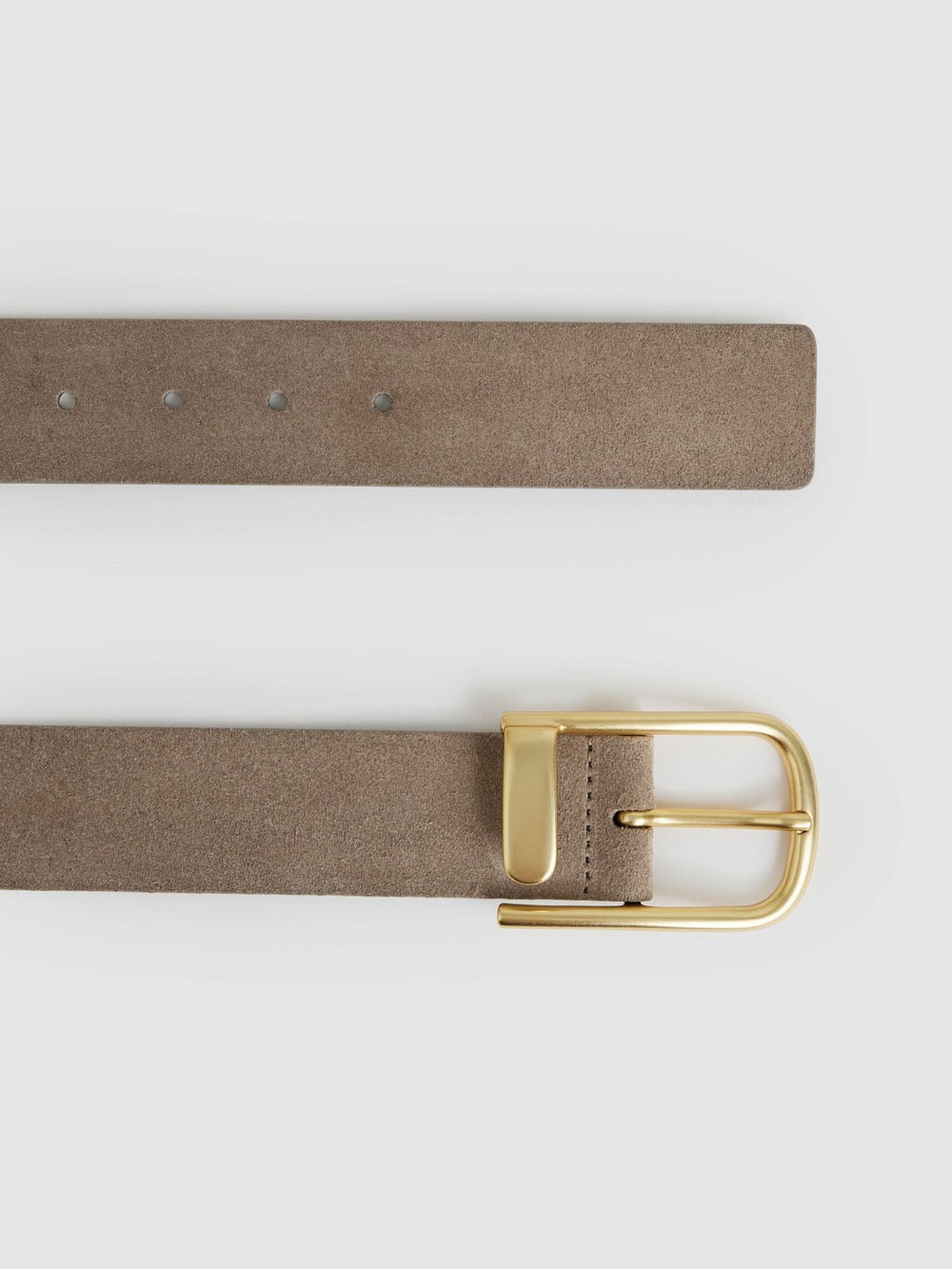 Leather Half Keeper Belt Grey | Women