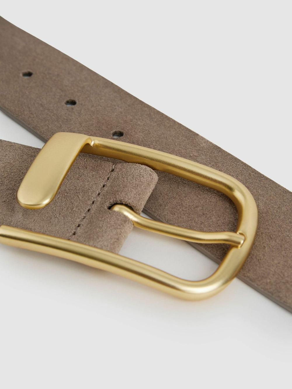 Leather Half Keeper Belt Grey | Women