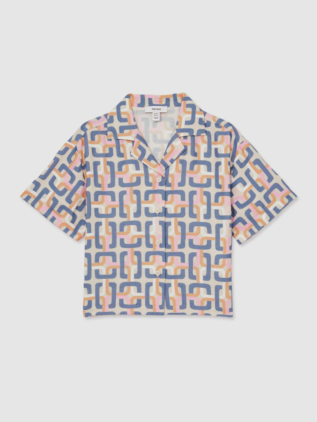 9-13 yrs Geometric Chain Print Shirt Multi | Children & Baby