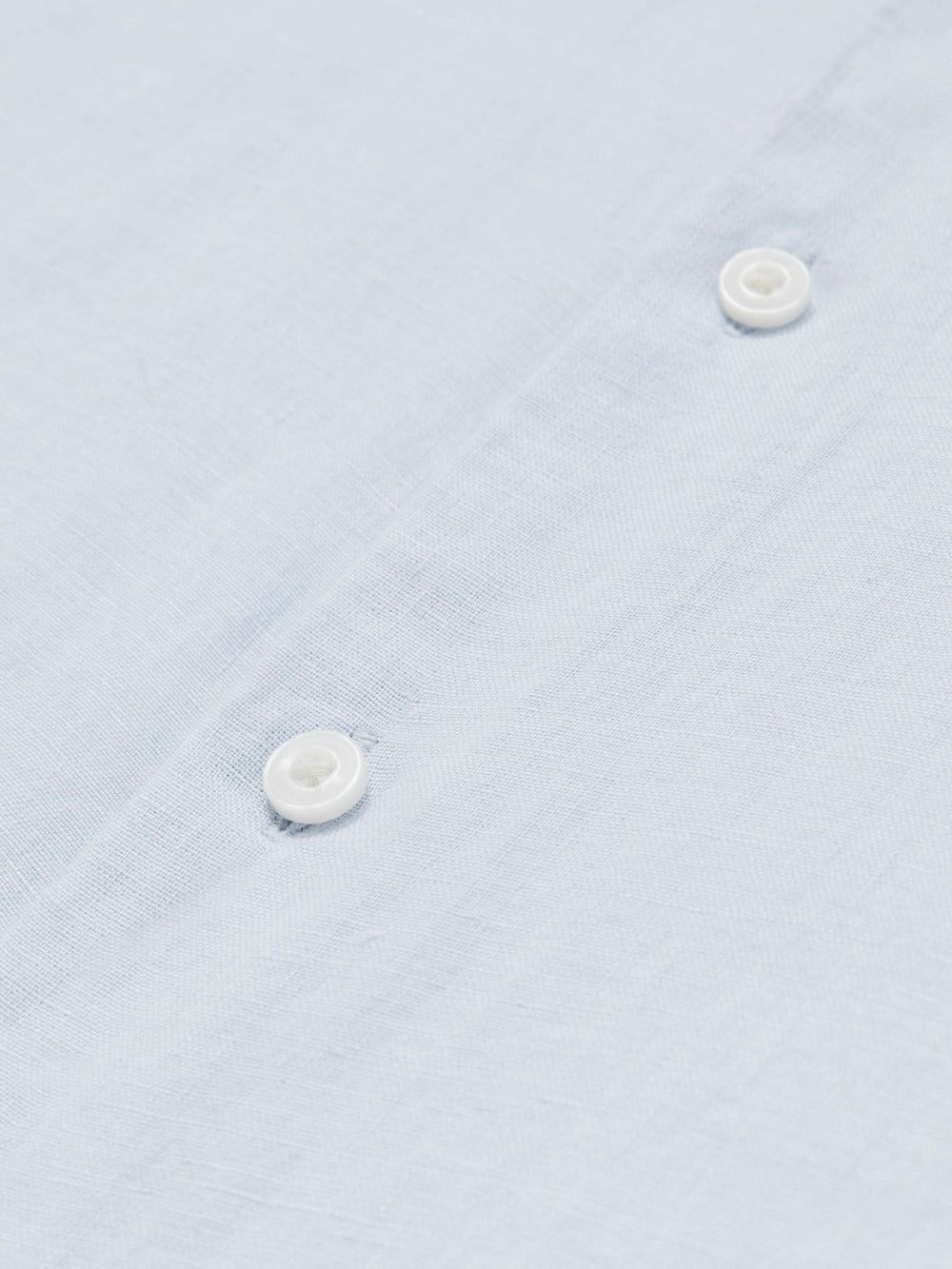 Slim Fit Linen Button-Through Shirt Pale Blue | Men