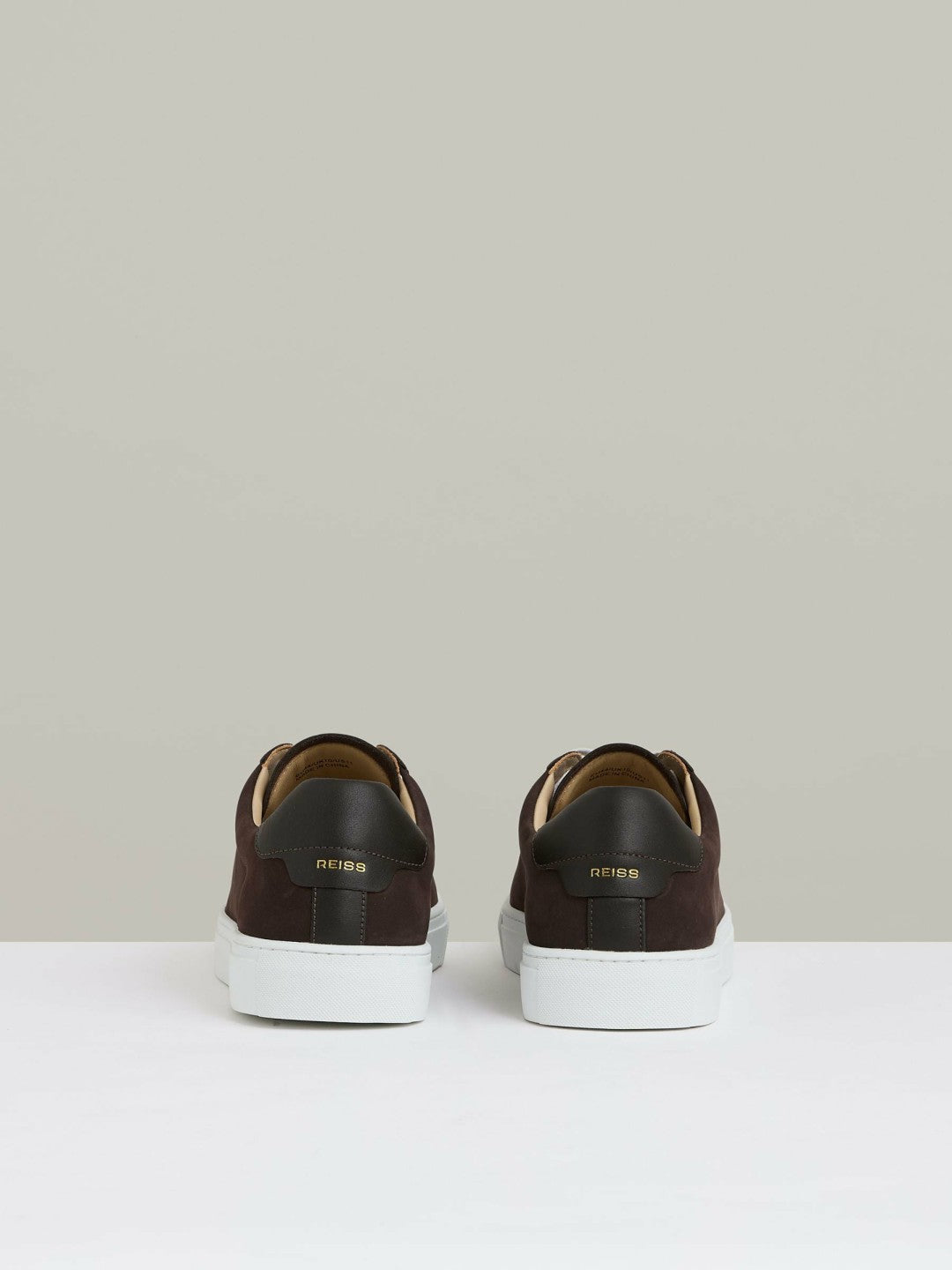 Nubuck-Leather Low-Top Trainers Dark Chocolate Brown | Men