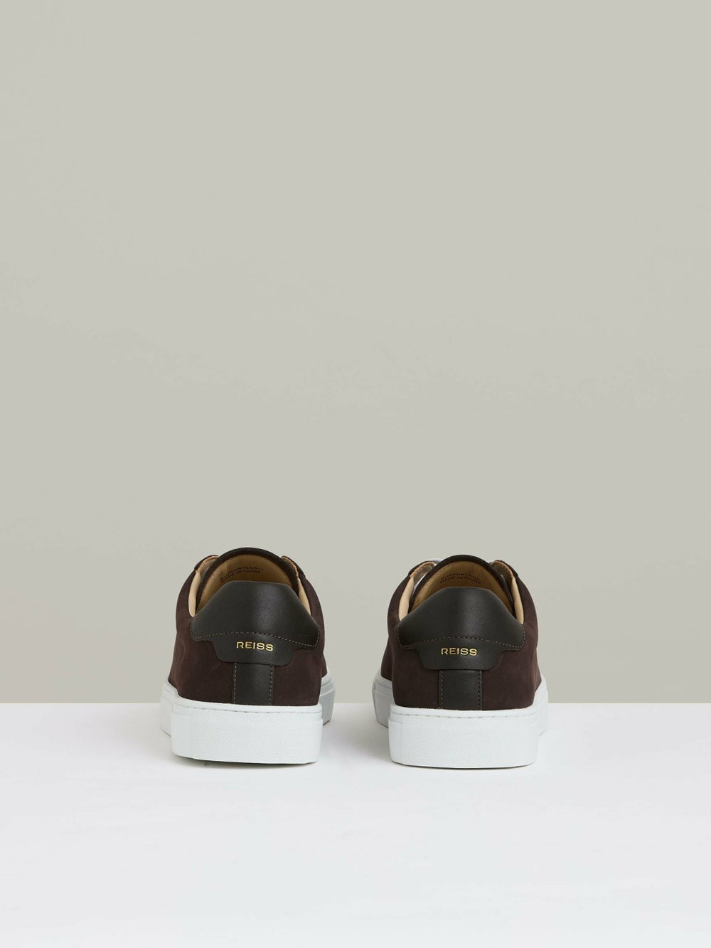 Nubuck-Leather Low-Top Trainers Dark Chocolate Brown | Men