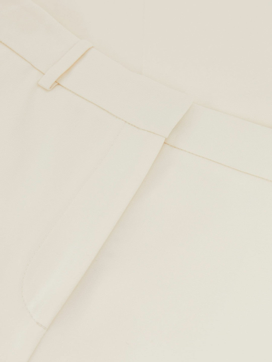 Petite Wide Leg Tailored Trousers Cream | Women