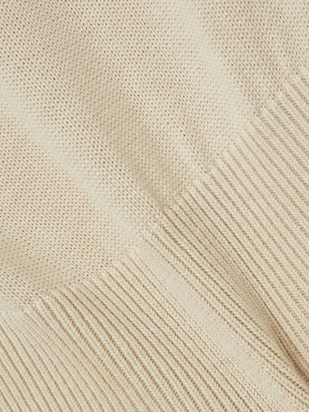 Cotton And Wool Crew-Neck Top Neutral | Women