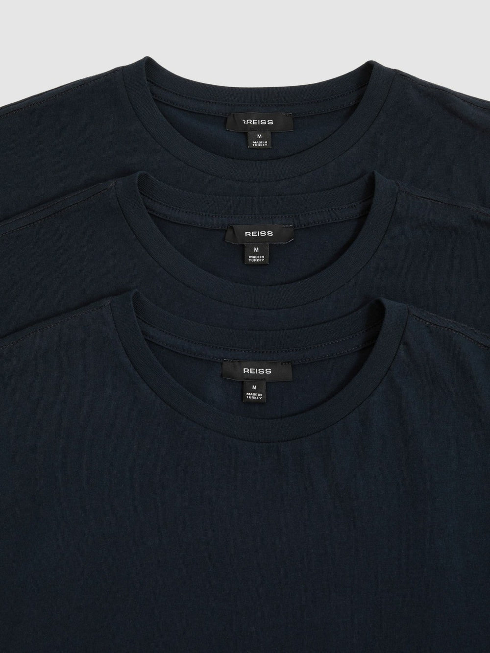 Cotton-Jersey Crew-Neck T-shirts 3 Pack Navy | Men