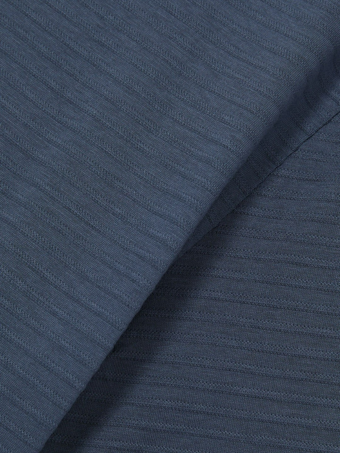 Mercerised-Cotton Ribbed T-Shirt Airforce Blue | Men