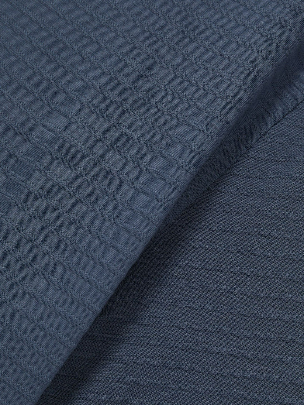 Mercerised-Cotton Ribbed T-Shirt Airforce Blue | Men