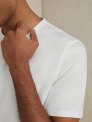 Mercerised-Cotton Crew-Neck T-Shirt White | Men