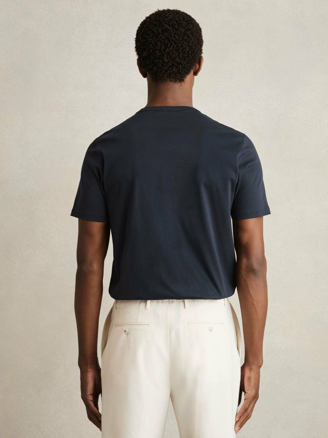 Mercerised-Cotton Crew-Neck T-Shirt Navy | Men