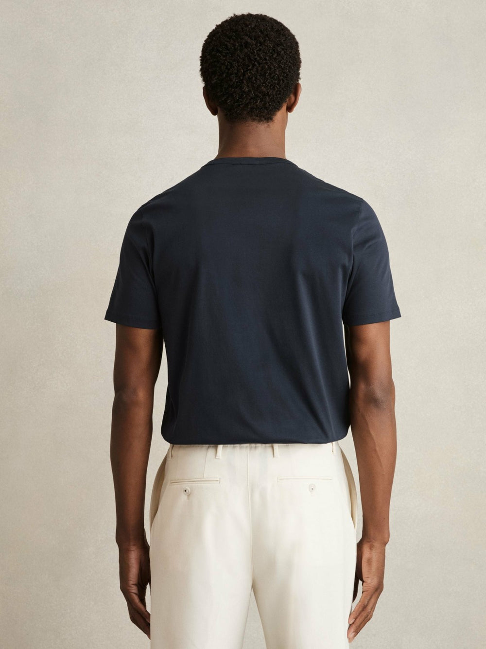 Mercerised-Cotton Crew-Neck T-Shirt Navy | Men