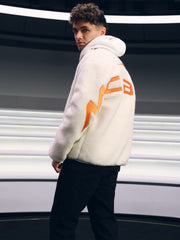 McLaren F1 Team Embroidered Fleece Jacket Unisex Fit Off White | Men