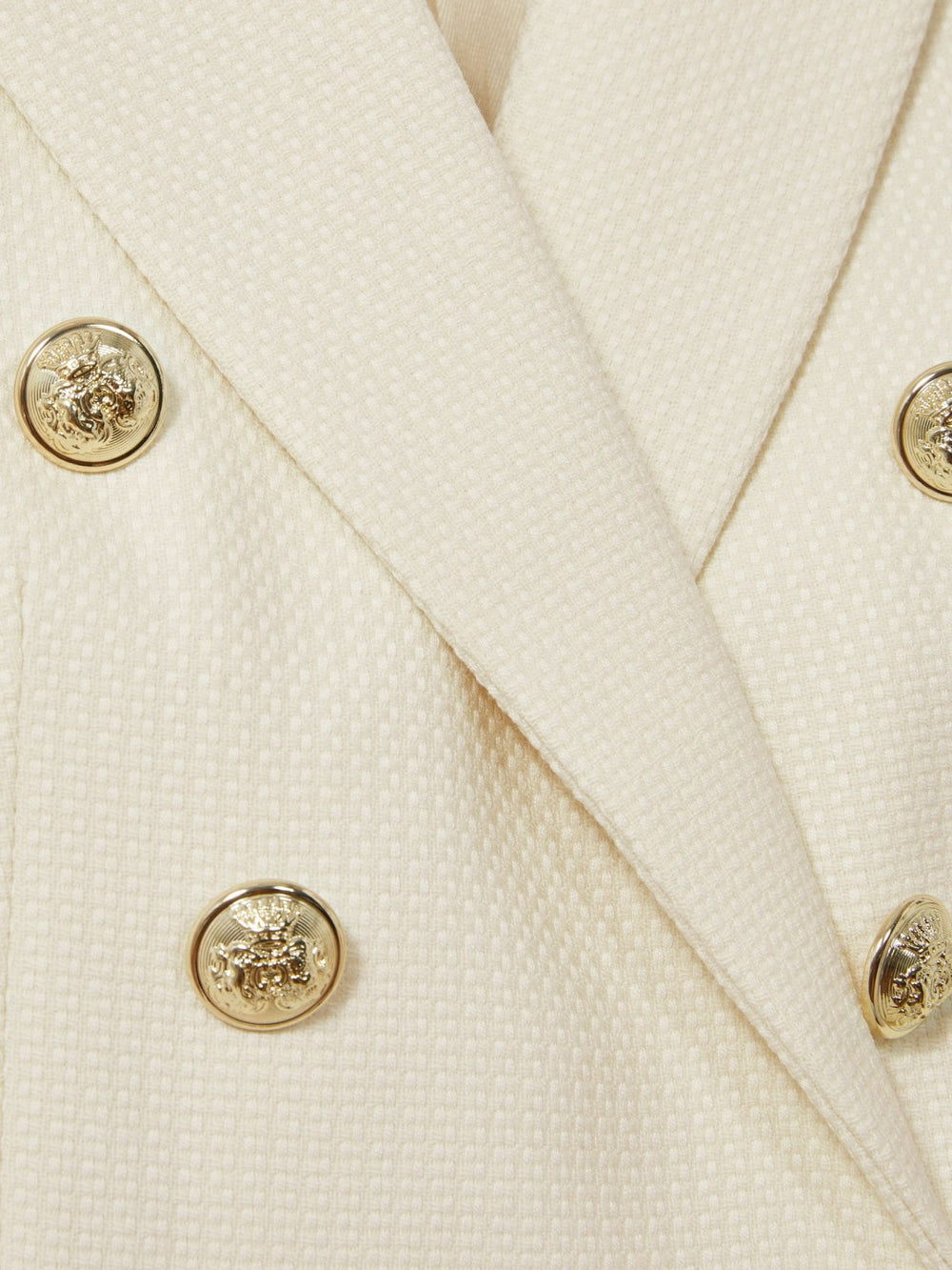 Tailored Fit Textured Double Breasted Blazer White | Women
