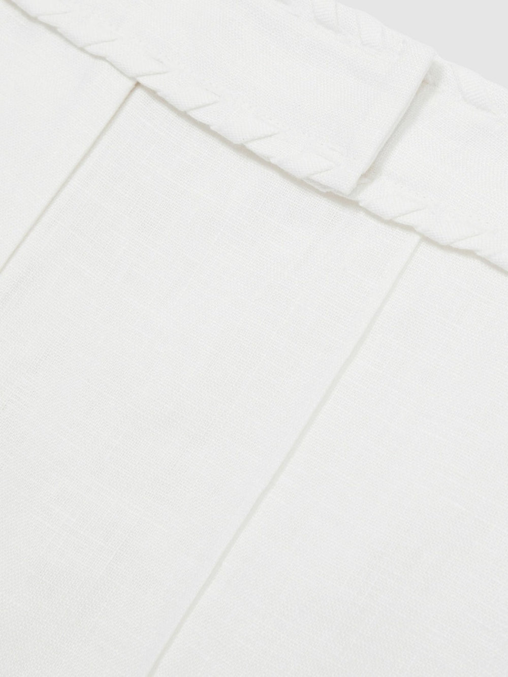 Linen Whipstitch Shorts White | Women