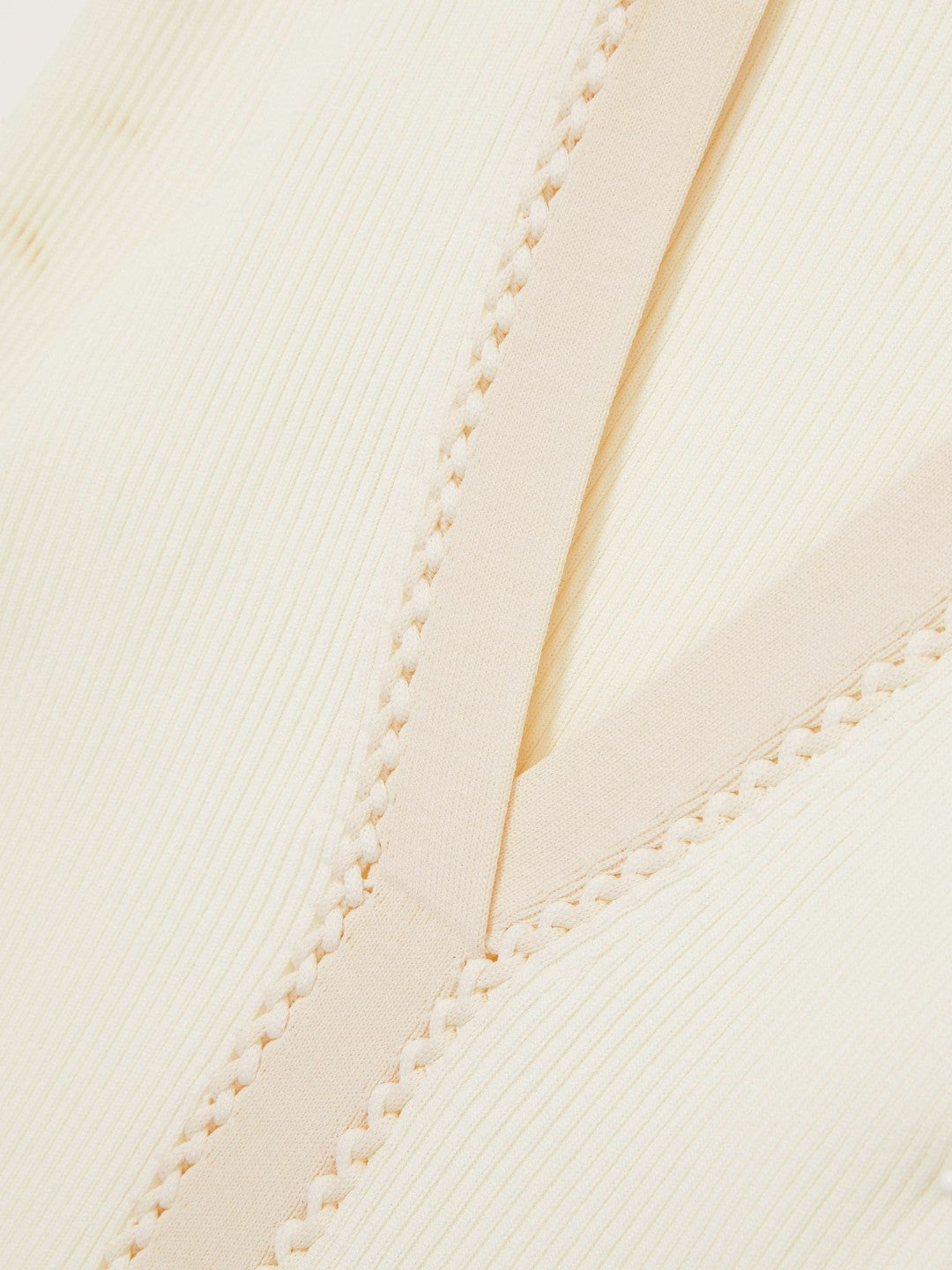 Craft-Stitch Rib-Knit Top Ivory | Women