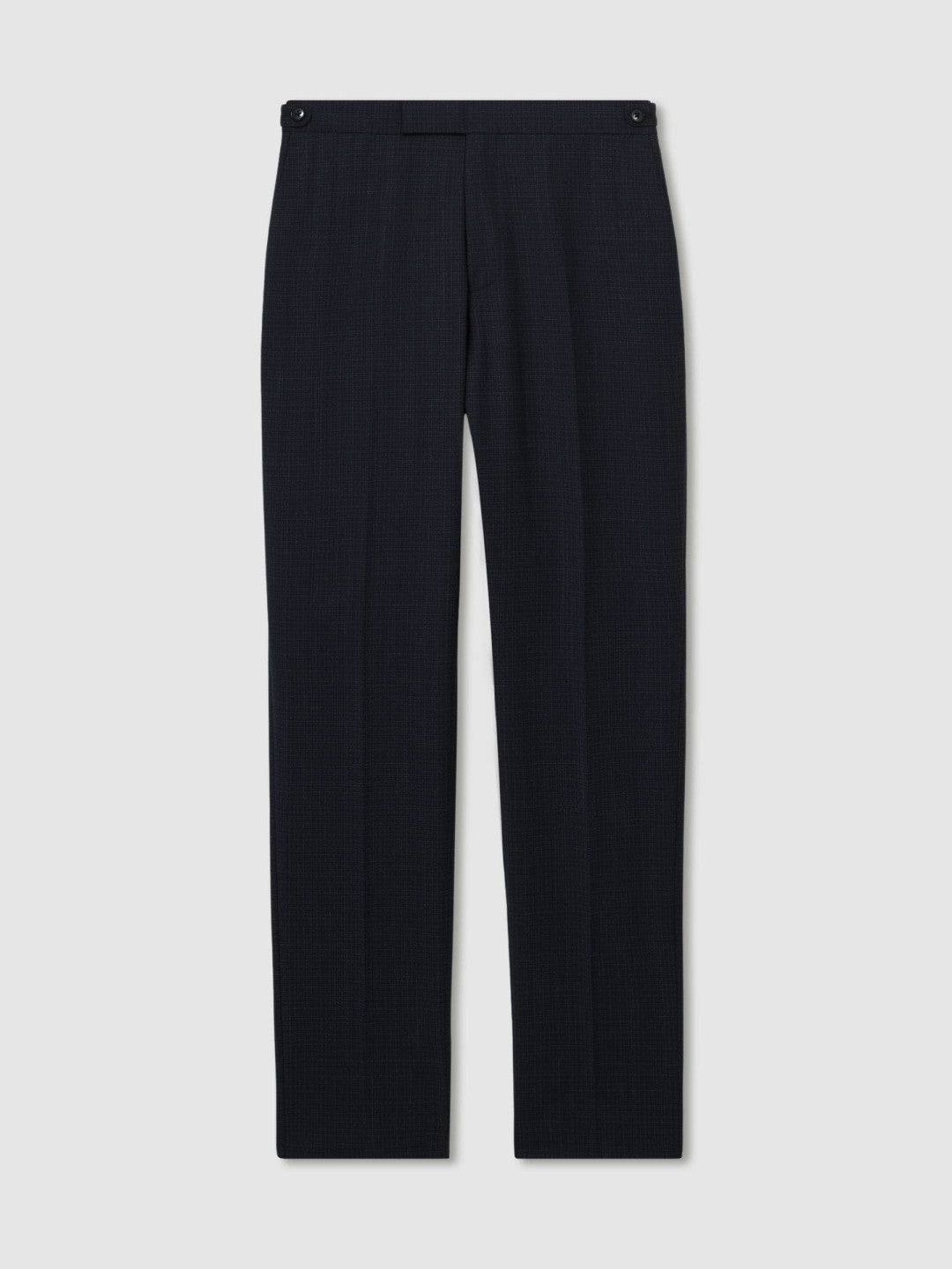 Slim-Fit Wool-Blend Textured Tailored Trousers Navy | Men