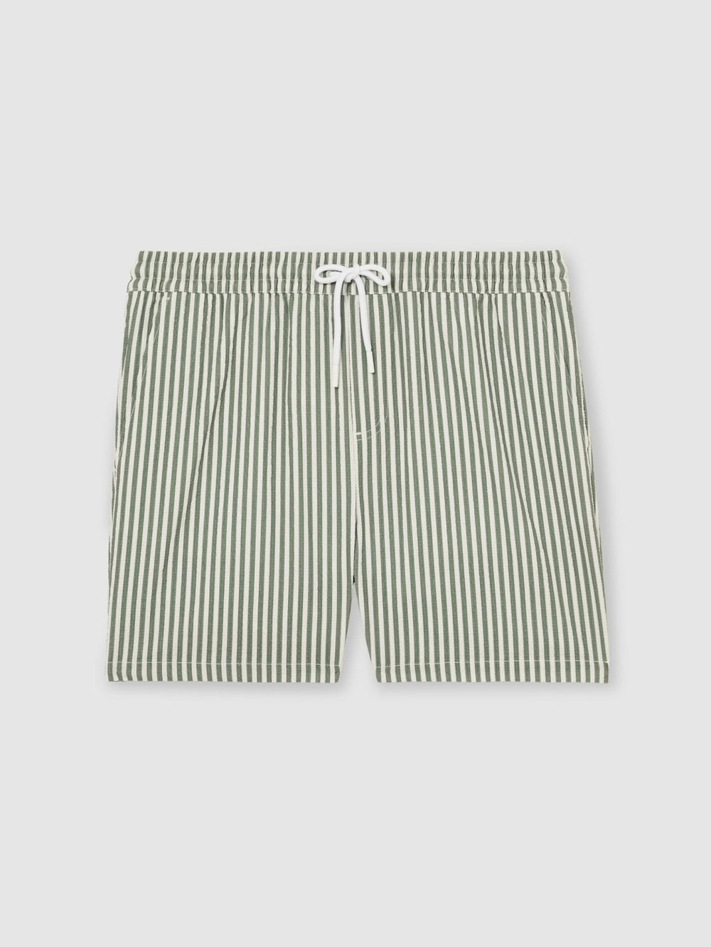 Seersucker Stripe Swim Shorts Sage/White | Men