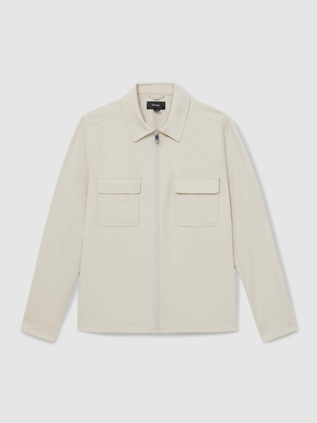 Technical Zip-Through Overshirt Stone | Men
