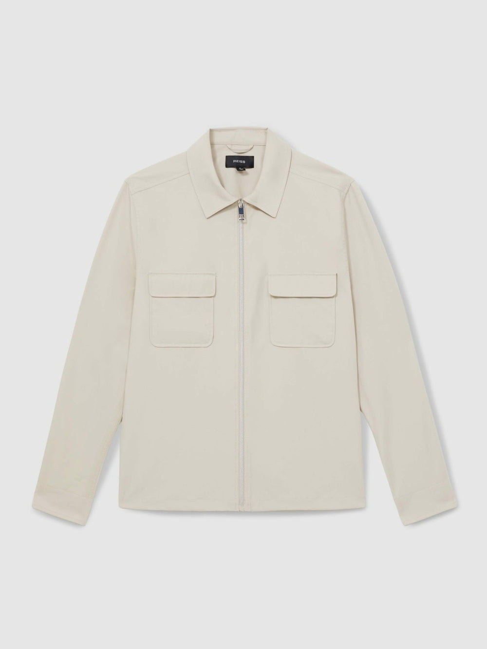 Technical Zip-Through Overshirt Stone | Men