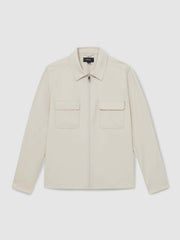 Technical Zip-Through Overshirt Stone | Men