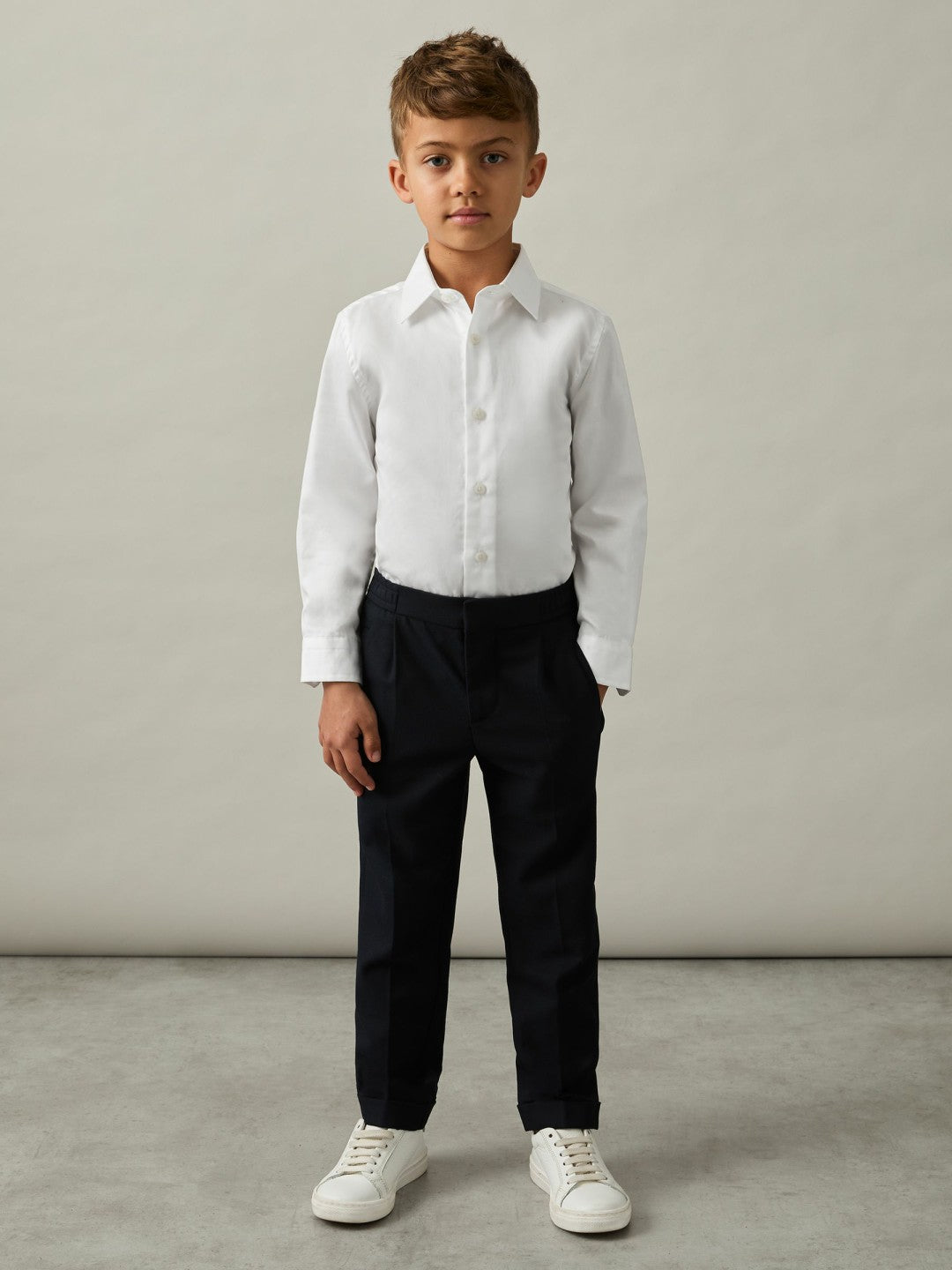 9-13 yrs Slim-Fit Cotton Shirt White | Children & Baby