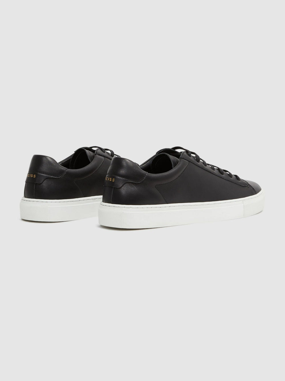 Leather Low-Top Trainers Black | Men