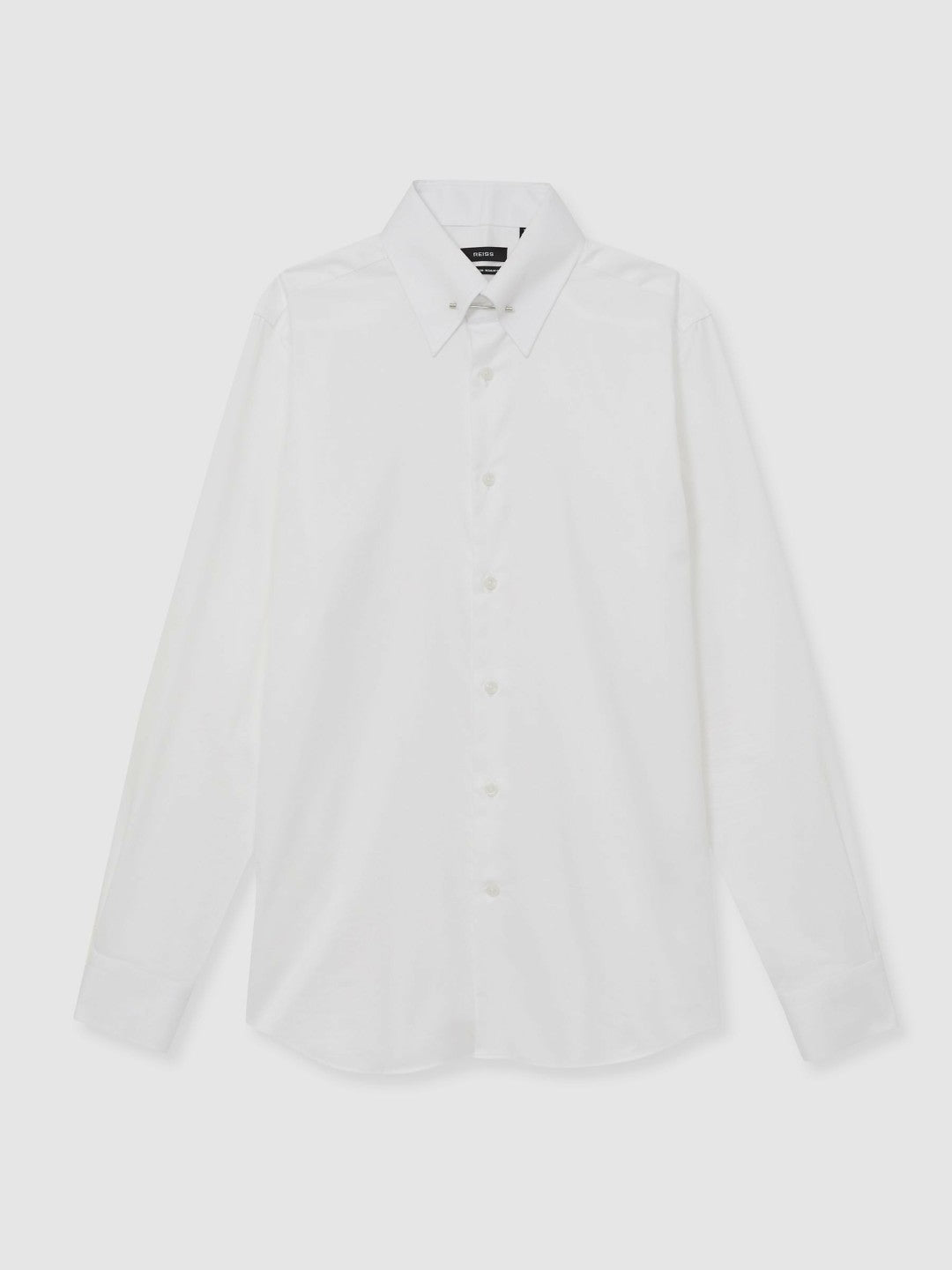 Regular-Fit Cotton Pin-Collar Shirt White | Men