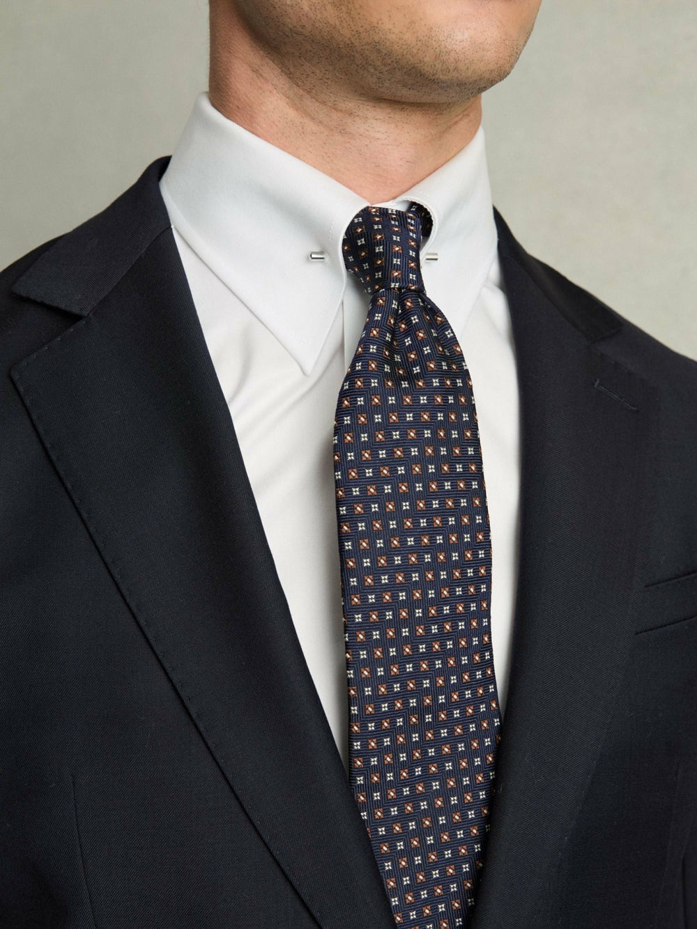 Regular-Fit Cotton Pin-Collar Shirt White | Men