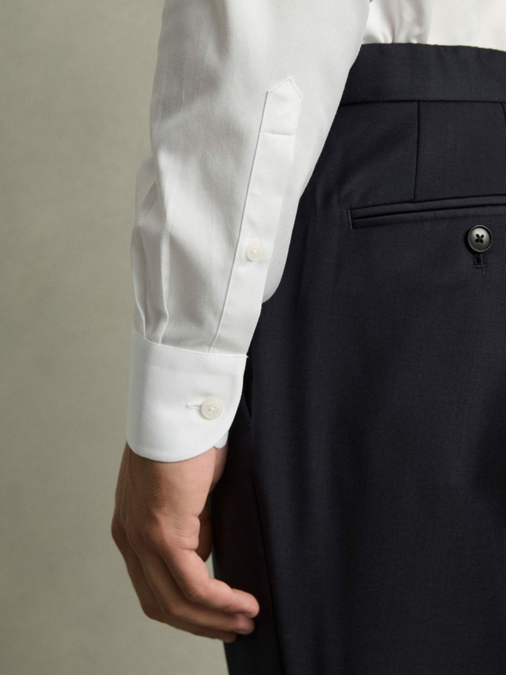 Regular-Fit Cotton Pin-Collar Shirt White | Men
