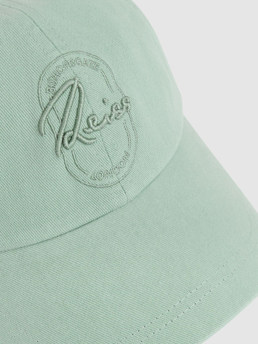 Cotton Logo-Embroidered Baseball Cap Washed Green | Men