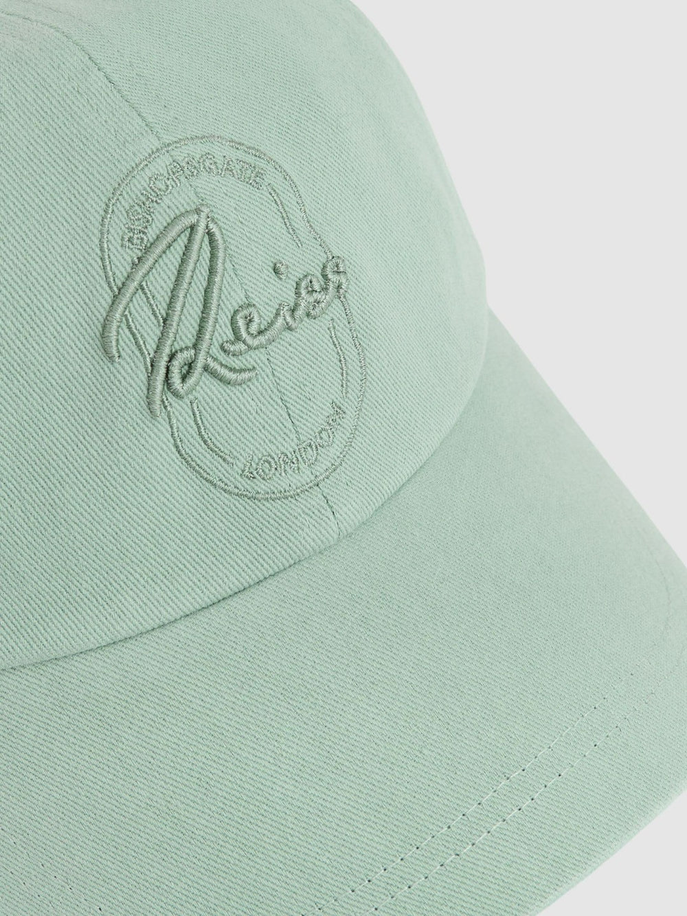 Cotton Logo-Embroidered Baseball Cap Washed Green | Men
