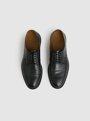 Leather Lace-Up Derby Shoes Black | Men