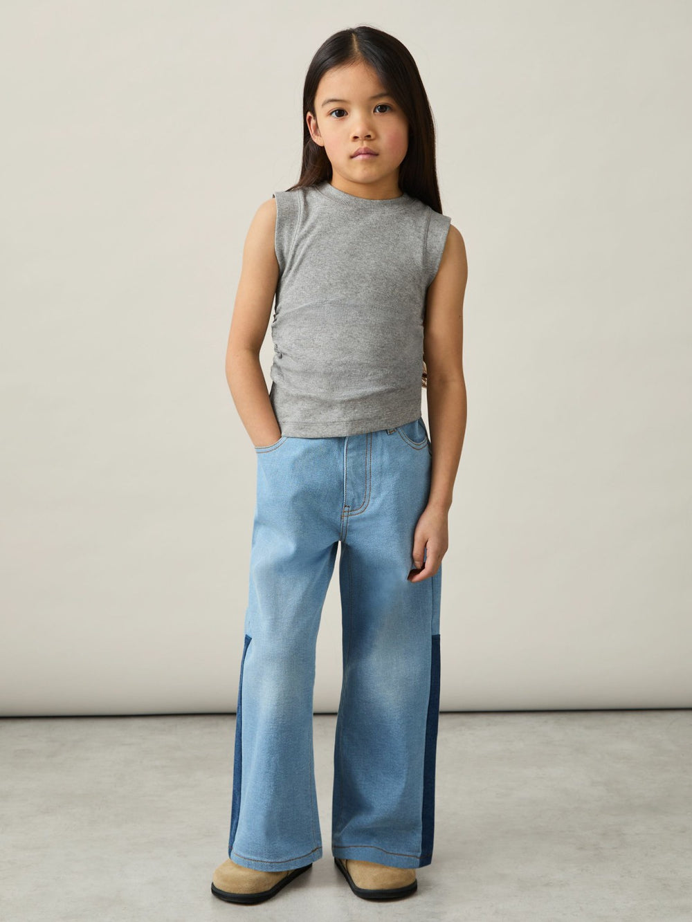 9-13 yrs Ruched Vest Top Grey | Children & Baby