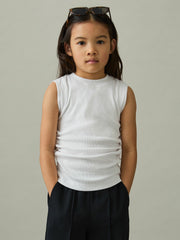 13-14 yrs Ruched Vest Top White | Children & Baby
