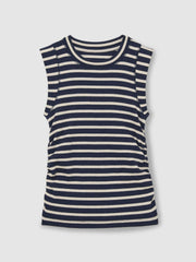 9-13 yrs Ruched Vest Top Navy/White | Children & Baby