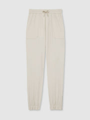 Drawstring Technical Cuffed Trousers Stone | Men