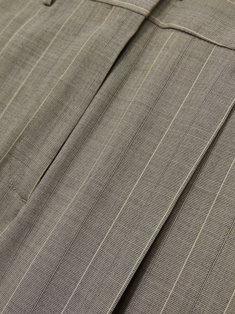 Wool-Blend Wide-Leg Pinstripe Trousers Grey | Women