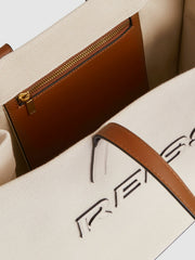 Canvas Logo Tote Bag Natural | Women