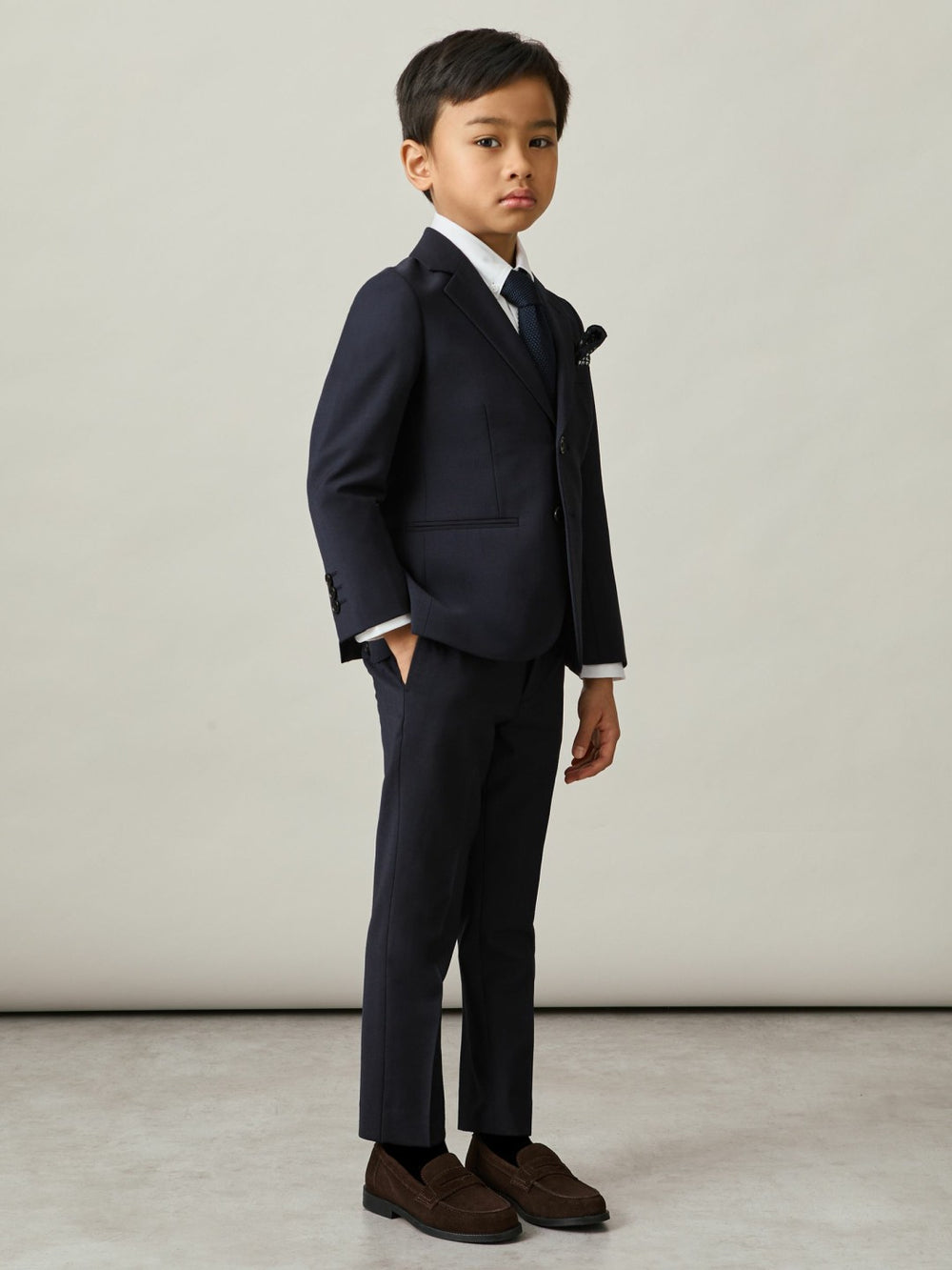 9-14 yrs Wool-Blend Single-Breasted Suit Blazer Navy | Children & Baby