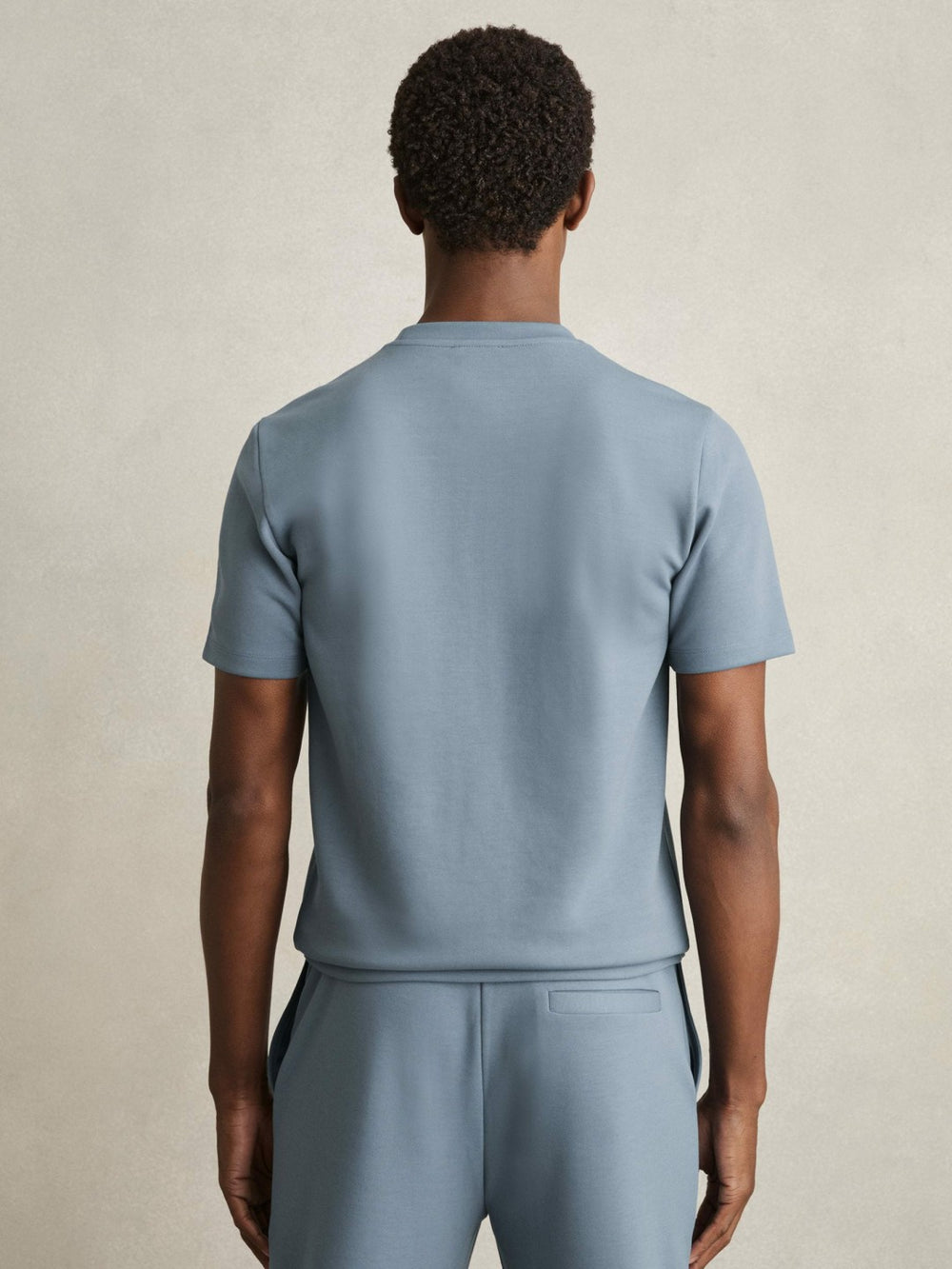 Interlock Jersey Crew Neck T-Shirt Airforce Blue | Men