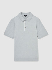 Contrast-Placket Polo Shirt With Cotton Washed Sage Green | Men