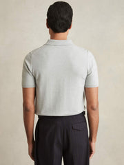 Contrast-Placket Polo Shirt With Cotton Washed Sage Green | Men