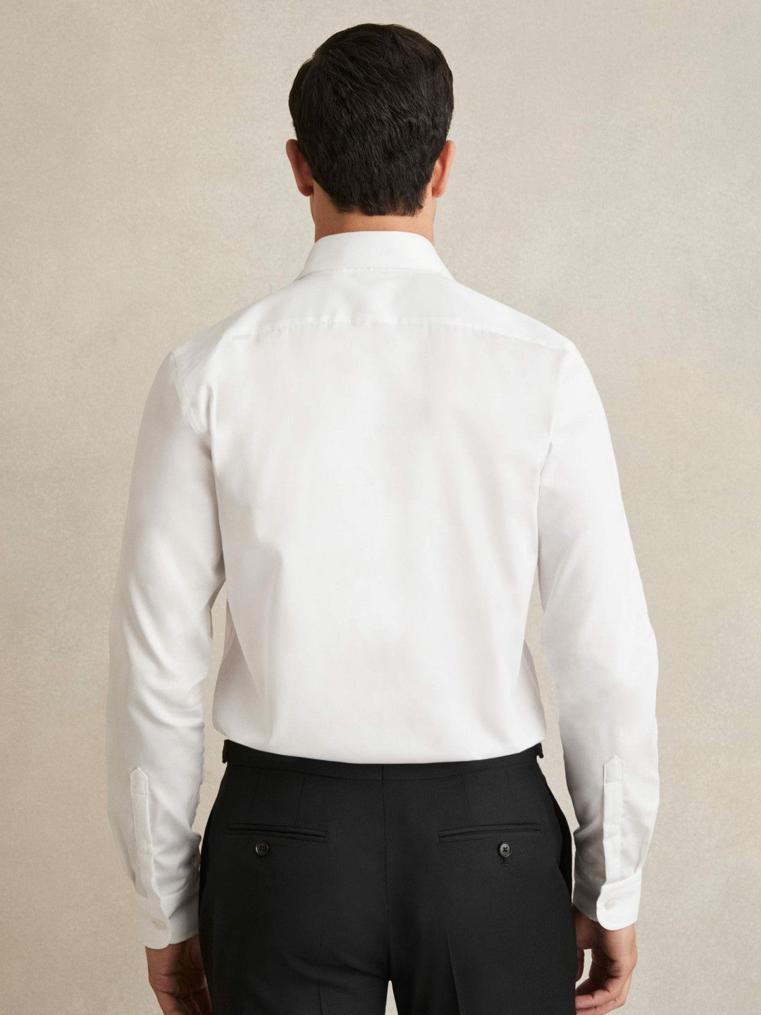 Regular Fit Cotton Sateen Shirt White | Men