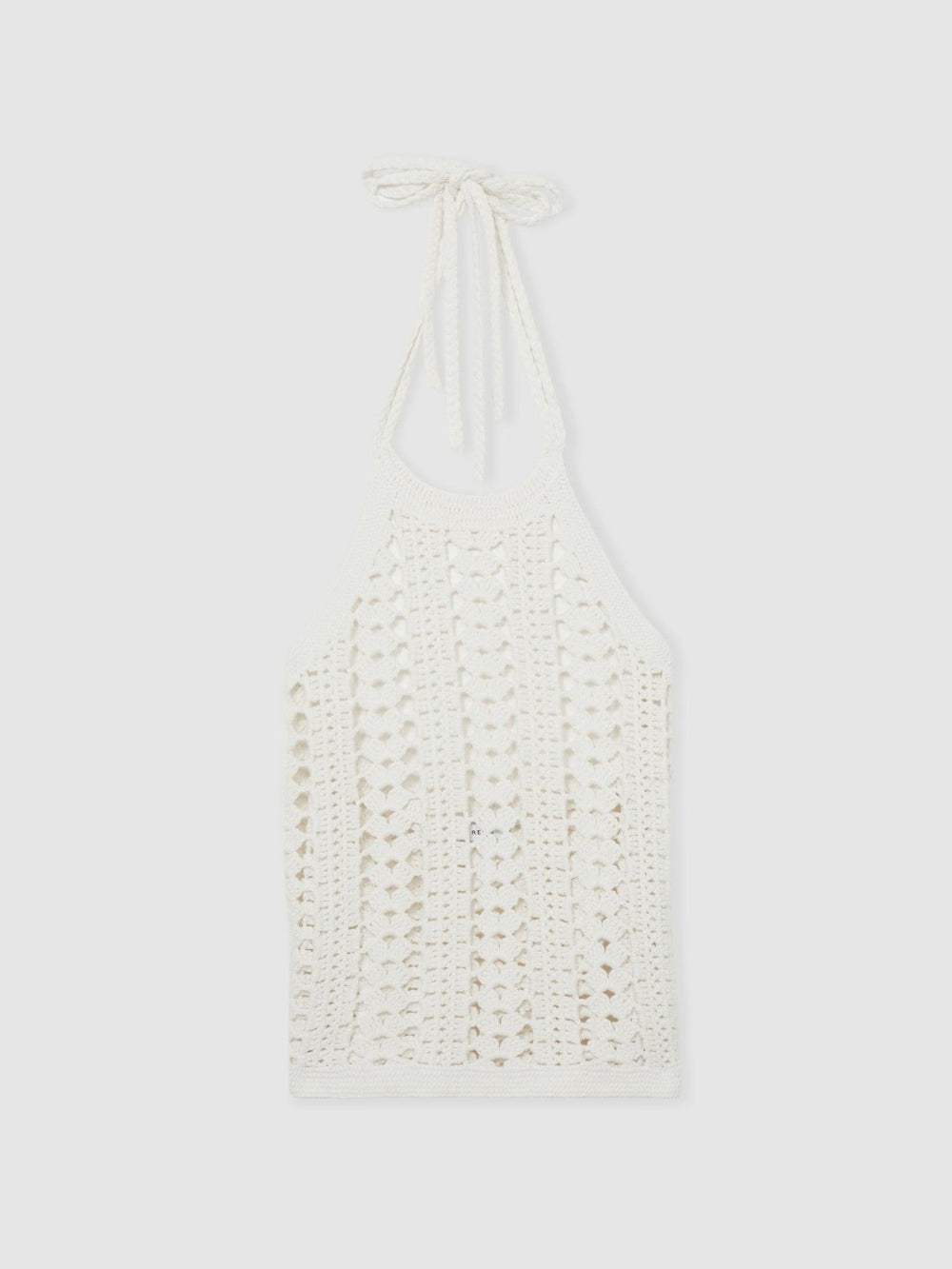 Cotton Crochet Halterneck Vest Top White | Women