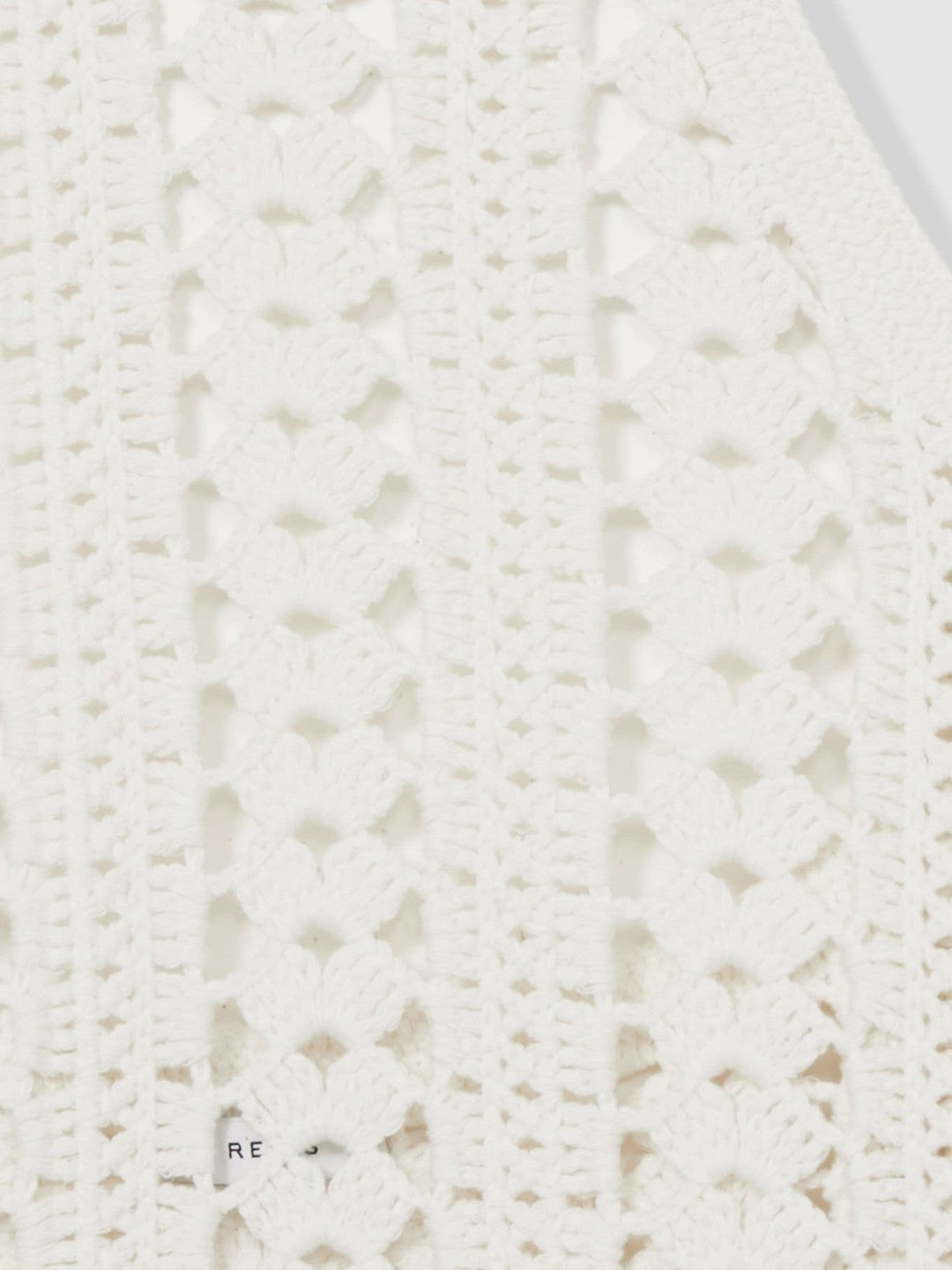 Cotton Crochet Halterneck Vest Top White | Women