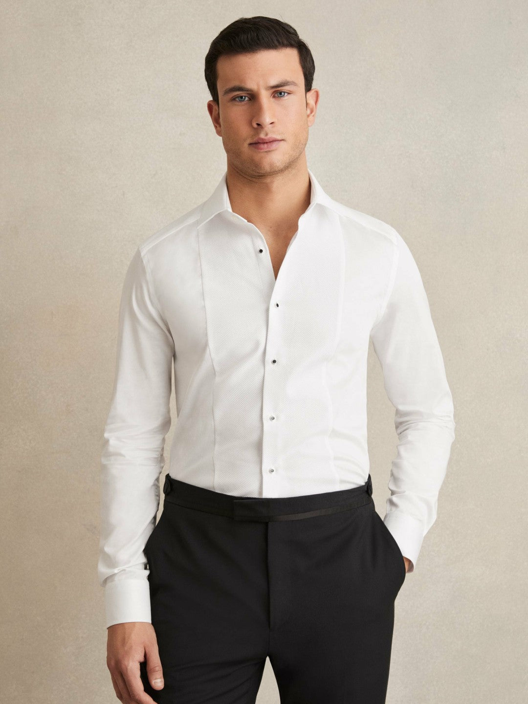 Slim Fit Cotton Dinner Shirt White | Men