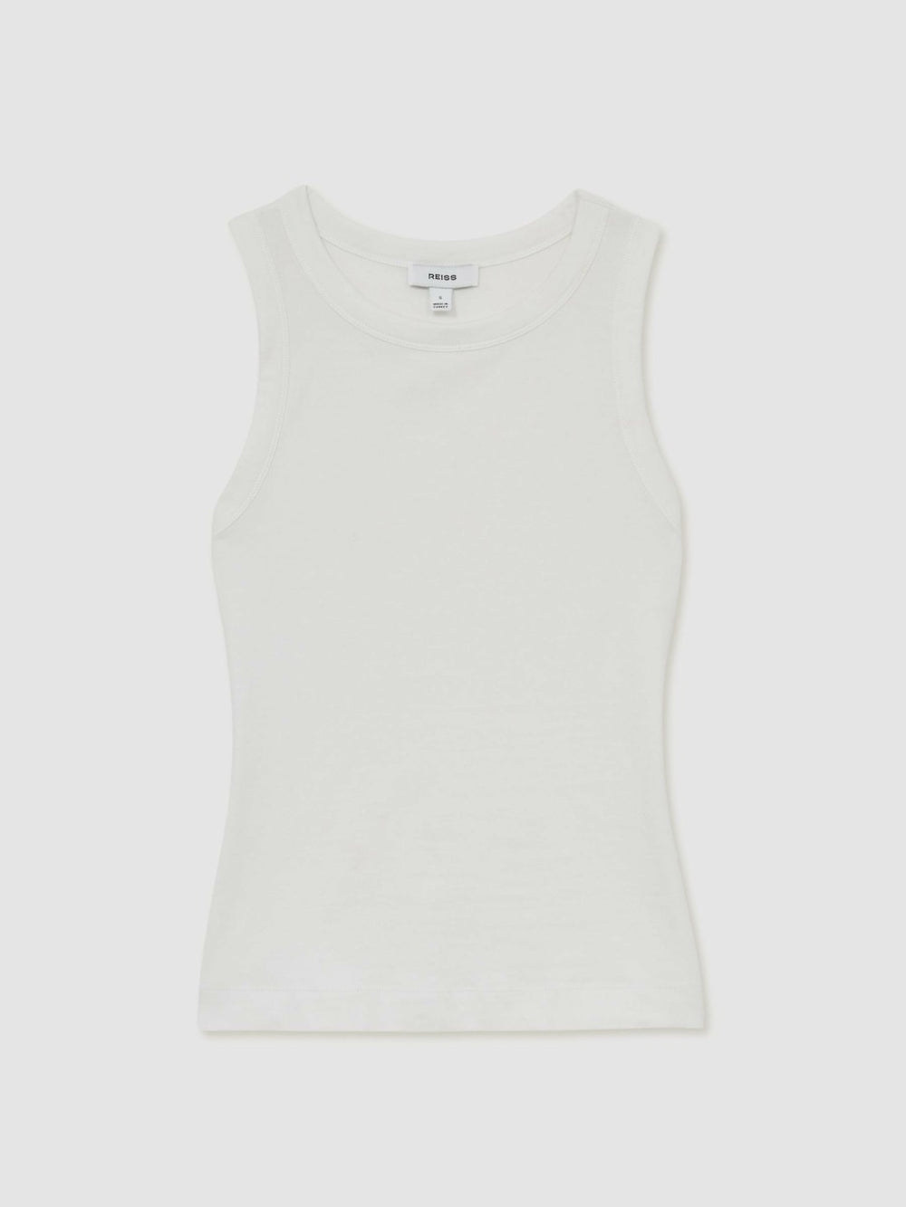 Stretch-Cotton Racerback Vest White | Women