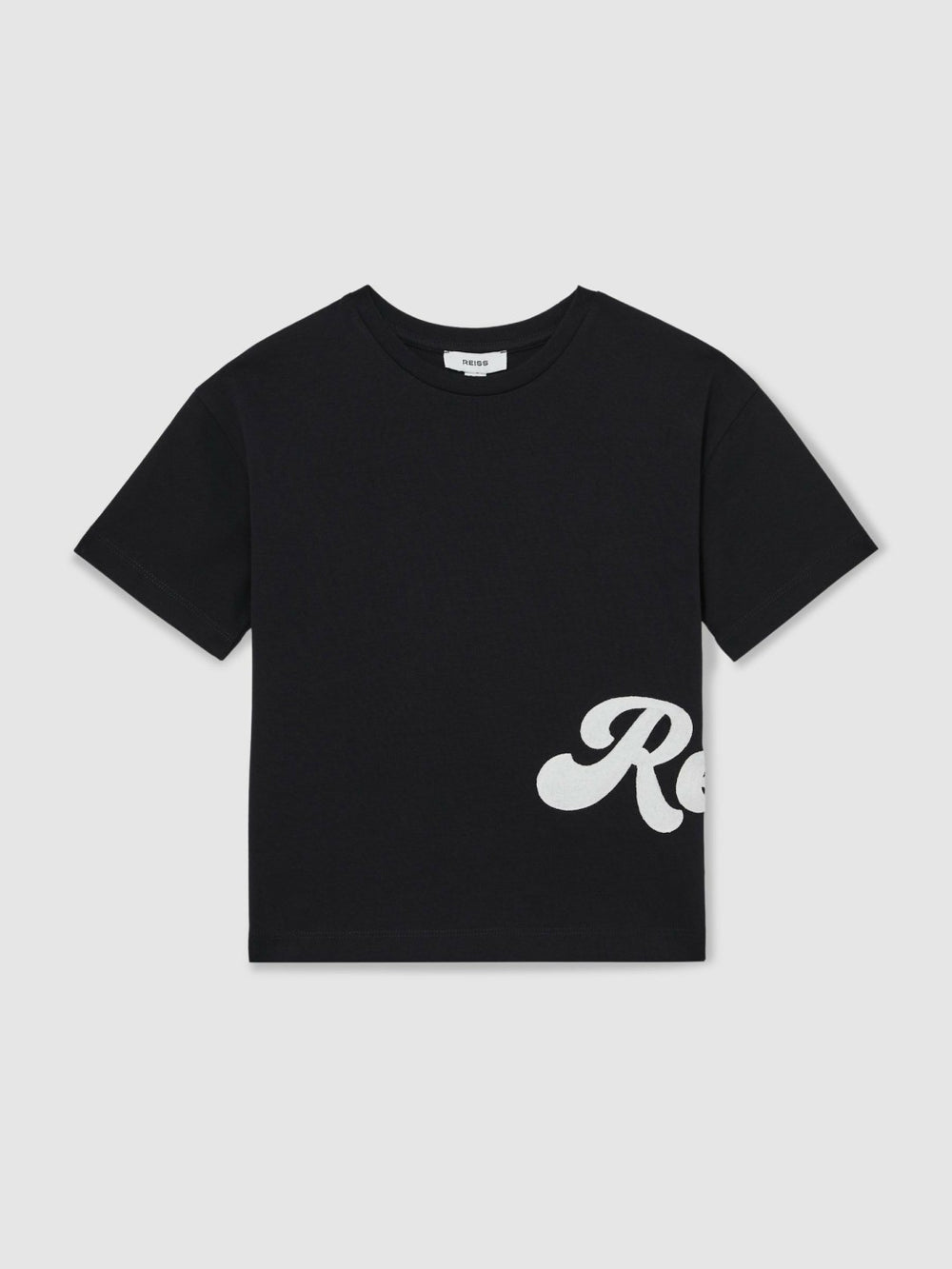 9-12 yrs Cotton Script-Logo Oversized T-Shirt Navy | Children & Baby