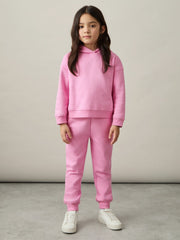 4-9 yrs Cotton-Blend Hoodie And Joggers Set Bright Pink | Children & Baby